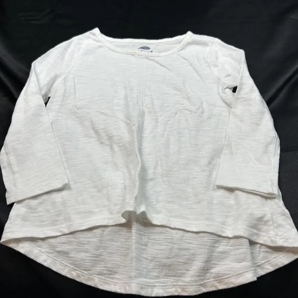 Old Navy Girls White‎ Long Sleeve Shirt Size S (6/7Y) Casual Top